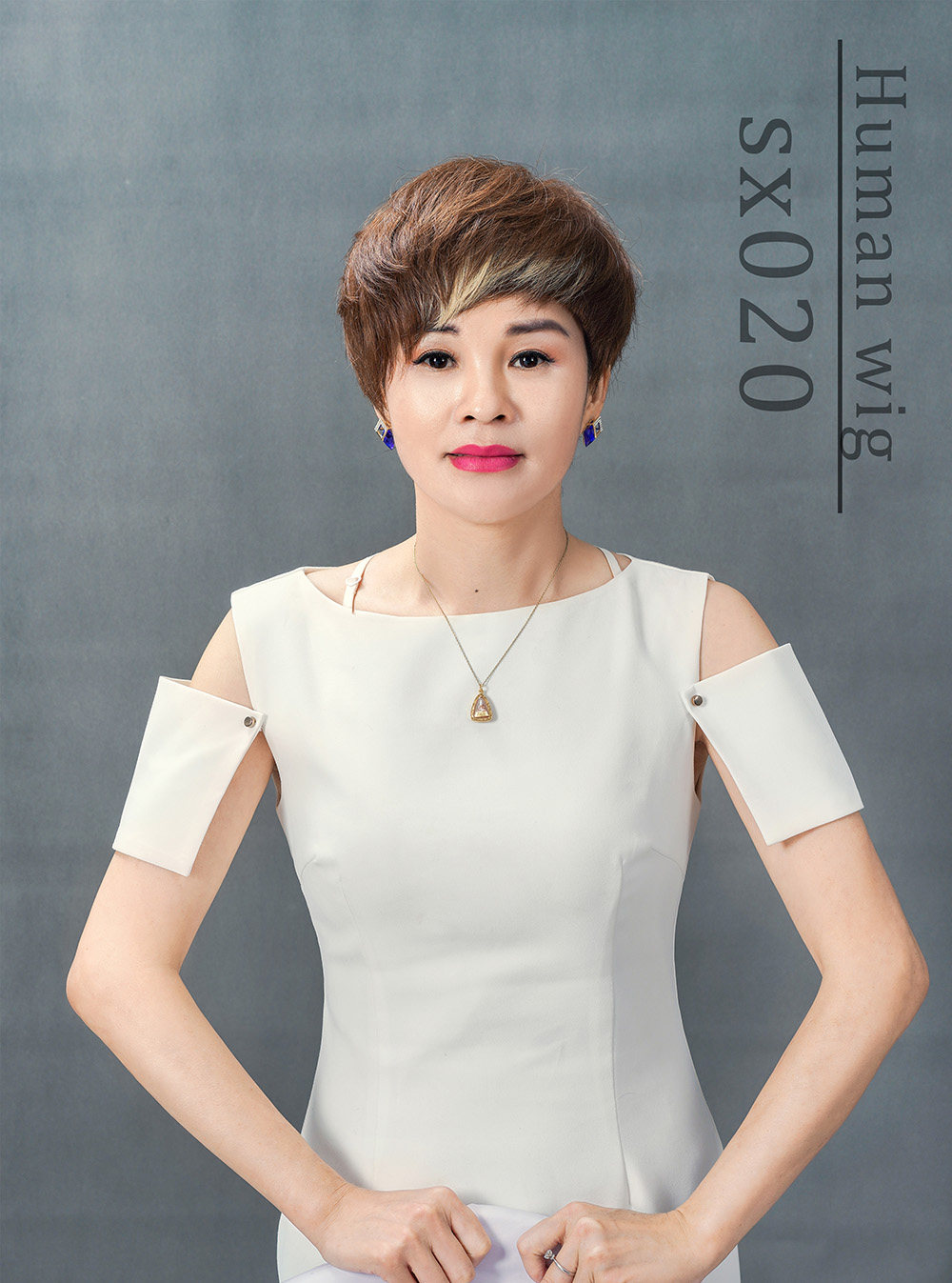 全真发 手织款经典时尚款假发（郑启示老师修剪）